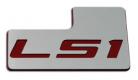 C5 Corvette Throttle Body  Engine ID Plate, LS1 Black/Red